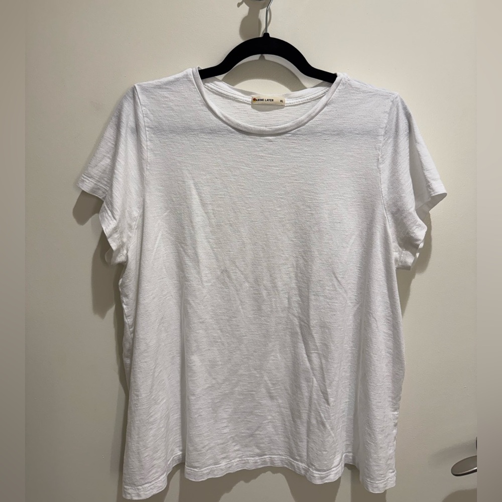 Marine Layer White Swing Crew Tee, XL